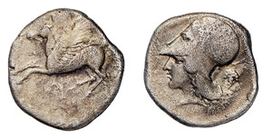AKARNANIA - LEUKAS (350-300 a.C.) STATERE ... 