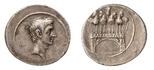 OTTAVIANO (30-29 a.C.) DENARIO - Zecca Roma? ... 