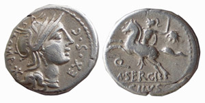 SERGIA (116-115 a.C.) M.Sergius Silus ... 