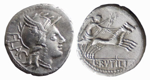 RUTILIA (77 a.C.) L.Rutlius Flaccus DENARIO  ... 