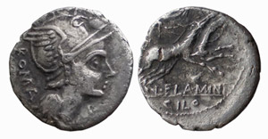 FLAMINIA (109-108 a.C.) L.Flaminius Chilo ... 