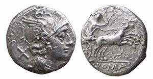 ROMA - ANONIME (157-156 a.C.) DENARIO  ... 