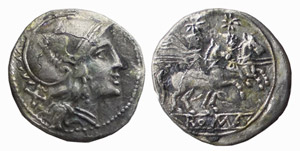 ROMA - ANONIME (dopo il 211 a.C.) DENARIO  ... 