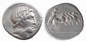 ROMA - ANONIME (86 a.C.) DENARIO  D(Testa di ... 