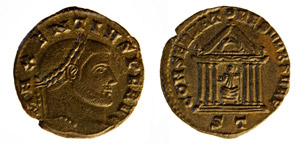 MASSENZIO  (306-312) FOLLIS - Zecca Ticinum  ... 