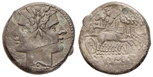 ROMANO CAMPANE (303-211 a.C) QUADRIGATO ... 