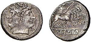 ROMANO CAMPANE (225-212 a.C.) QUADRIGATO ... 