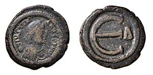 GIUSTINIANO I (527-565) PENTANUMMO - Zecca ... 