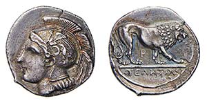 LUCANIA - VELIA ( 350-280 a.C) DIDRAMMA ... 