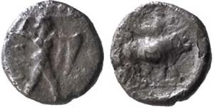 LUCANIA - POSEIDONIA (440-400 a.C.) DIOBOLO ... 