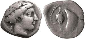CAMPANIA - CUMAE (450-400 a.C.) DIDRAMMA ... 