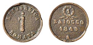 ANCONA - REPUBBLICA ROMANA (1849) BAIOCCO ... 