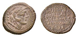 FABRINIA (132 a.C.) M.Fabrinius - QUADRANTE ... 