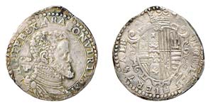 NAPOLI - FILIPPO II (1556-1598) MEZZO DUCATO ... 