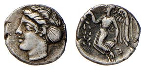 BRUTTIUM - TERINA (420-400 a.C.) DIOBOLO ... 