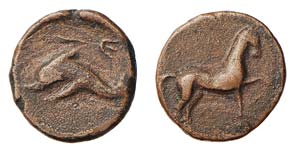 APULIA - SALAPIA (300-225 a.C.) BRONZO ... 
