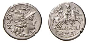 ATILIA (148 a.C.) Marcus Atilius Serranus - ... 