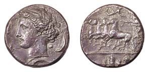 SICILIA - SIRACUSA (400-390 a.C.) DECADRAMMA ... 
