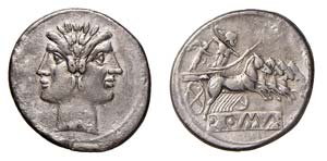 ROMANO CAMPANE (303-211 a.C.) QUADRIGATO ... 