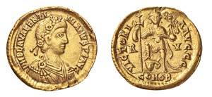 VALENTINIANO III (424-455) SOLIDO gr.4,4 - ... 