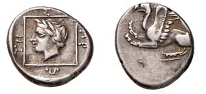 THRACIA - ABDERA (395-360 a.C.) TETROBOLO ... 