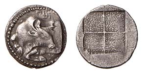 MACEDONIA - AKANTHOS (circa  424-380 a.C.) ... 