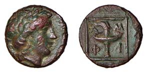 MACEDONIA - AMPHIPOLIS (420-357 a.C.) AE 17 ... 
