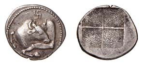 MACEDONIA - AKANTHOS (circa  470-390 a.C.) ... 