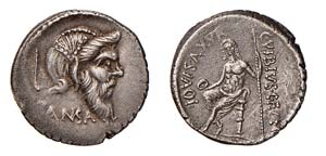 VIBIA (48 a.C.) Caius Vibius Pansa - DENARIO ... 