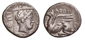 THRACIA - ABDERA (336-331 a.C.) TETROBOLO ... 