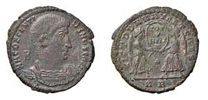 DECENZIO (350-353) FOLLIS - Zecca Roma -  ... 