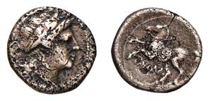 ROMANO CAMPANE (330-211 a.C.) DRACMA gr.3,4 ... 