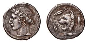 SICILIA - LEONTINI (circa 455-422 a.C.) ... 