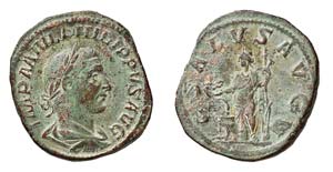 FILIPPO II (247-249) SESTERZIO gr.20,8 -  ... 