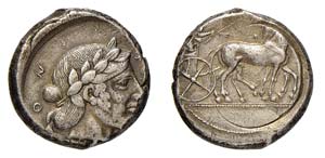 SICILIA - CATANA (420-413 a.C.) TETRADRAMMA ... 
