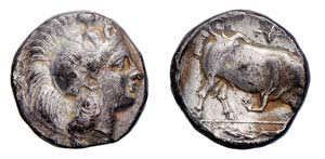 LUCANIA - THURIUM (400-380 a.C.) DINOMOS ... 