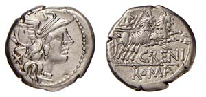 RENIA (138 a.C.) C.Renius - DENARIO -  ... 