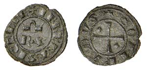 MESSINA - CORRADO I (1250-1254) MEZZO DENARO ... 