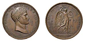 NAPOLEONE I (1804-1814) ANNO 1809 - MEDAGLIA ... 