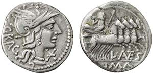 AEMILIA (136 a.C.) L.Antestius Gragulus - ... 