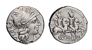 LUCRETIA (136 a.C.) Cn.Lucretius Trio - ... 