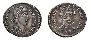 THEODOSIO I (383-388) SILIQUA - Zecca ... 