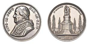 ROMA - PIO IX (1846-1878) MEDAGLIA AR - ANNO ... 
