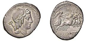 JULIA (85 a.C.) L. Julius Bursio - DENARIO - ... 