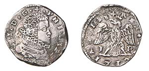 MESSINA - FILIPPO III (1598-1621)  4 TARI ... 