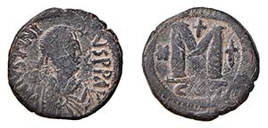 GIUSTINO I (518-527) FOLLIS - Zecca ... 