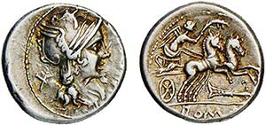 CIPIA (115-114 a.C.) M.Cipius M.f. - DENARIO ... 