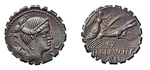 CLAUDIA (79 a.C.) T. Claudius Nero - DENARIO ... 