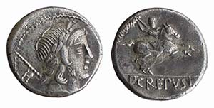 CREPUSIA (82 a.C.) Pub. Crepusius - DENARIO ... 