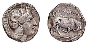 LUCANIA - THURIUM (Circa 400 a.C.) DINOMOS ... 